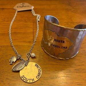 2” wide South Carolina state bracket and a SC necklace.